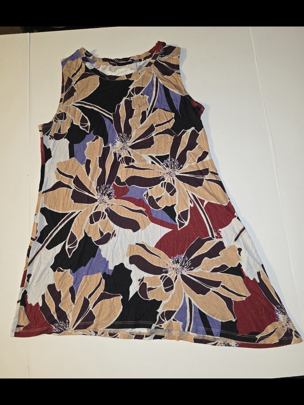 🌺 Logo Layers Floral Sleeveless Tunic Top | Size Small | EUC 🌺